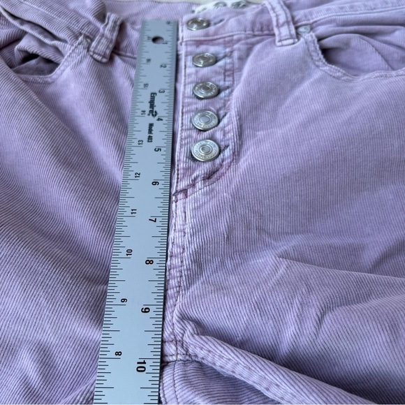 Free People Purple Corduroy Button Fly  Women Size 26 - Picture 5 of 8